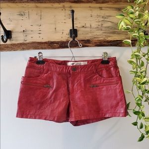 Leather vintage hot pants
